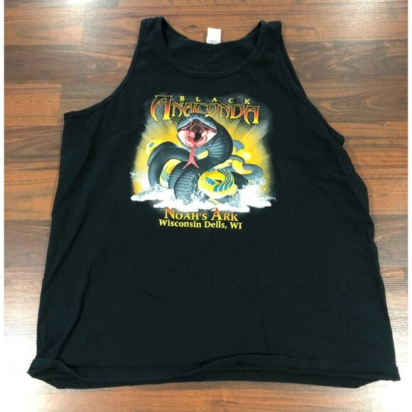 Black Anaconda Noah's Ark Wisconsin Dells Black Sleeveless Tank Top Men Size 2XL - Picture 1 of 5